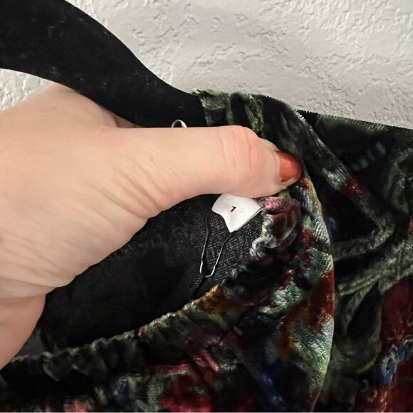 Sandro Swana Floral Velvet Long Sleeve Mini Dress - Picture 8 of 12